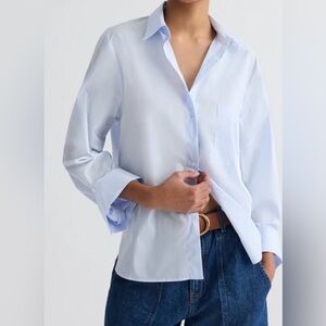 TWP Boyfriend Shirt NWT in Silver Green